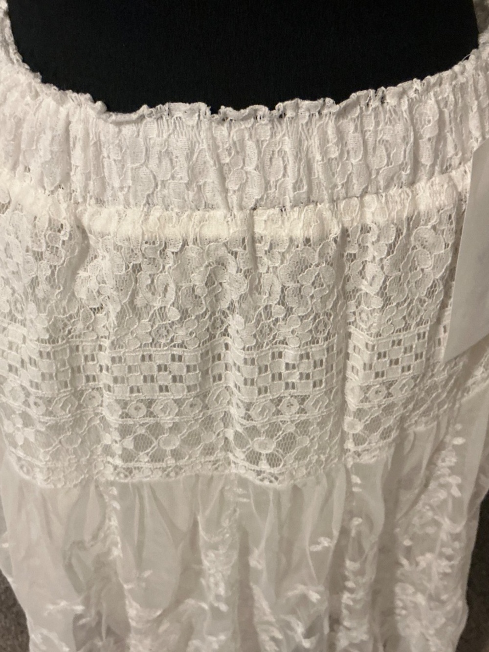 Long White Lace Skirt (Top is Extra!) - Picture 4 of 8
